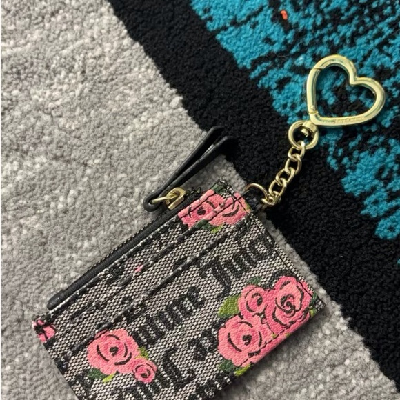 Juicy Couture Black and Pink Tote Bag w/ card case - Picture 5 of 6